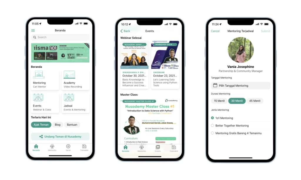 Develop Nusademy scalable web application